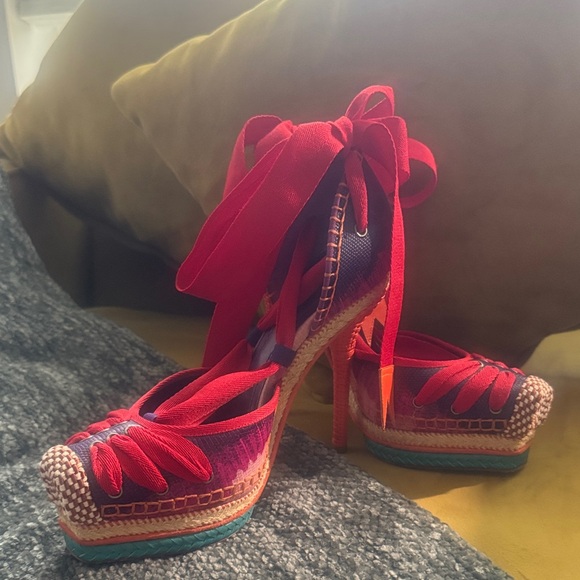 Dior X John Galliano - Spring 2011 Tahiti Dream Platform Pumps - Picture 2 of 8